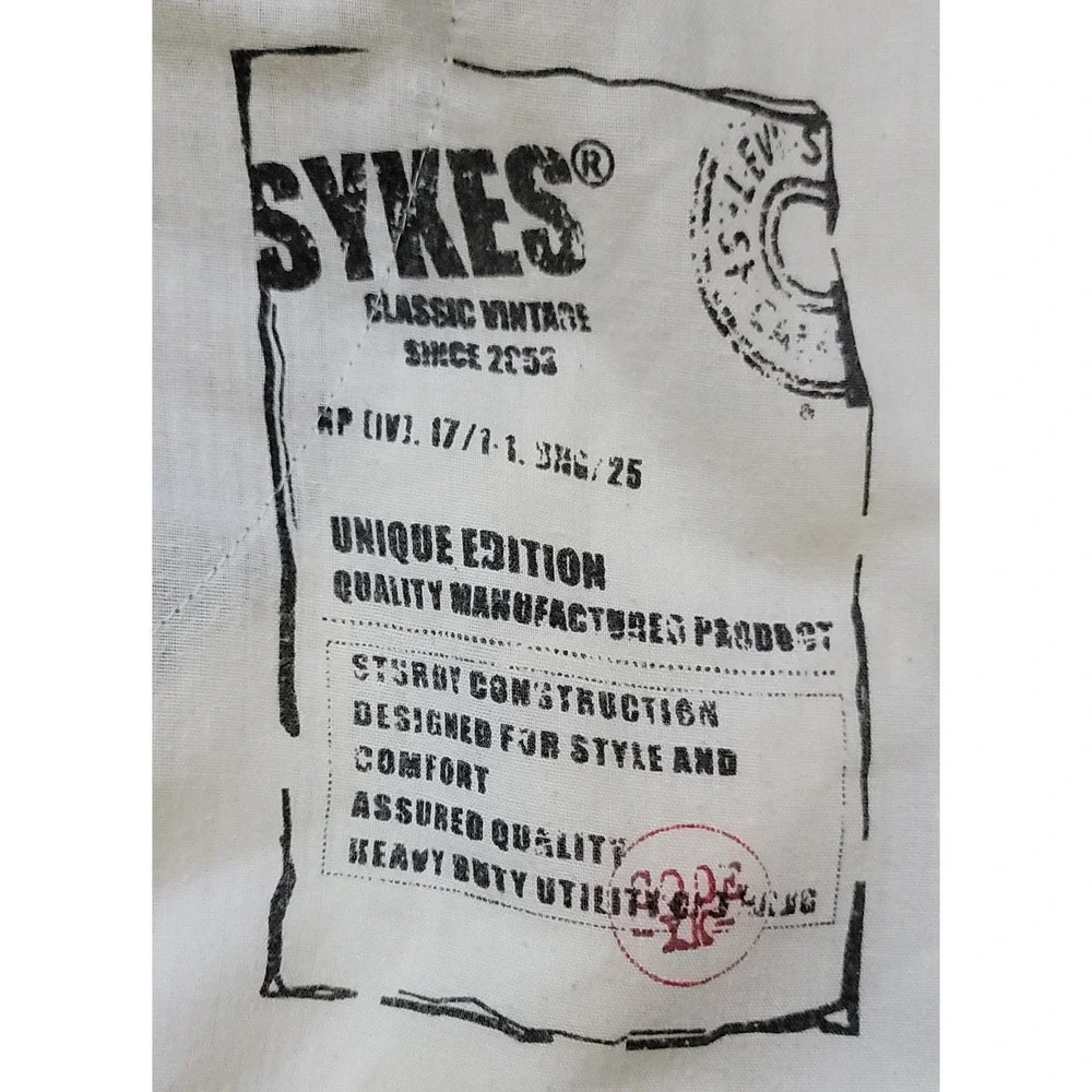 VTG Levi Sykes Men's Let There Be Cargos Pockets Chino Pants Sz 36x33 See Desc - Picture 7 of 10